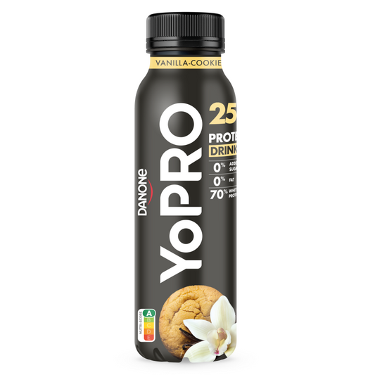 Danone YoPRO sovány tejital 300 g vaníliáskeksz ízű, édeítőszerekkel